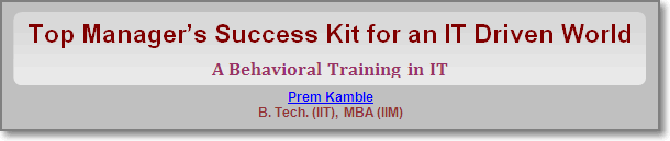 What Every Manager Needs to know of IT